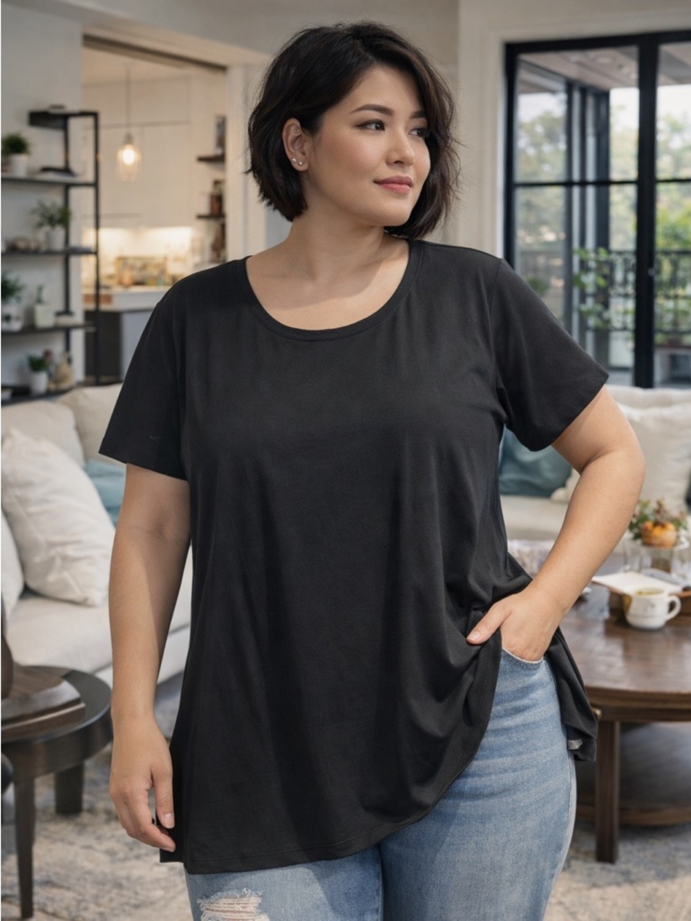 Classic Black Women's Top